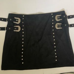 Suede mini skirt PLUS